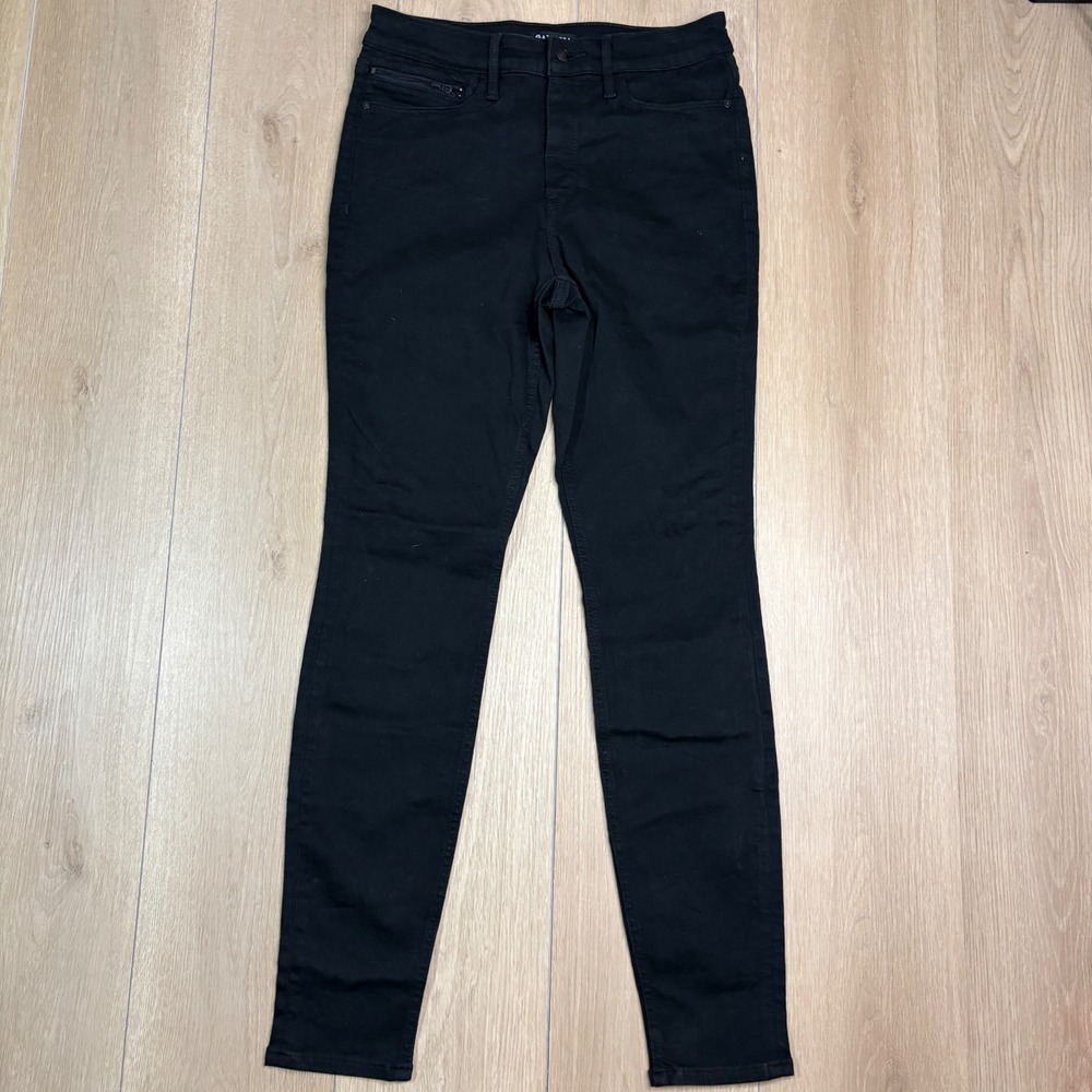 Athleta Flex Ultra Skinny Jean Black‎ High Rise Denim Pants Size 8 Stretch